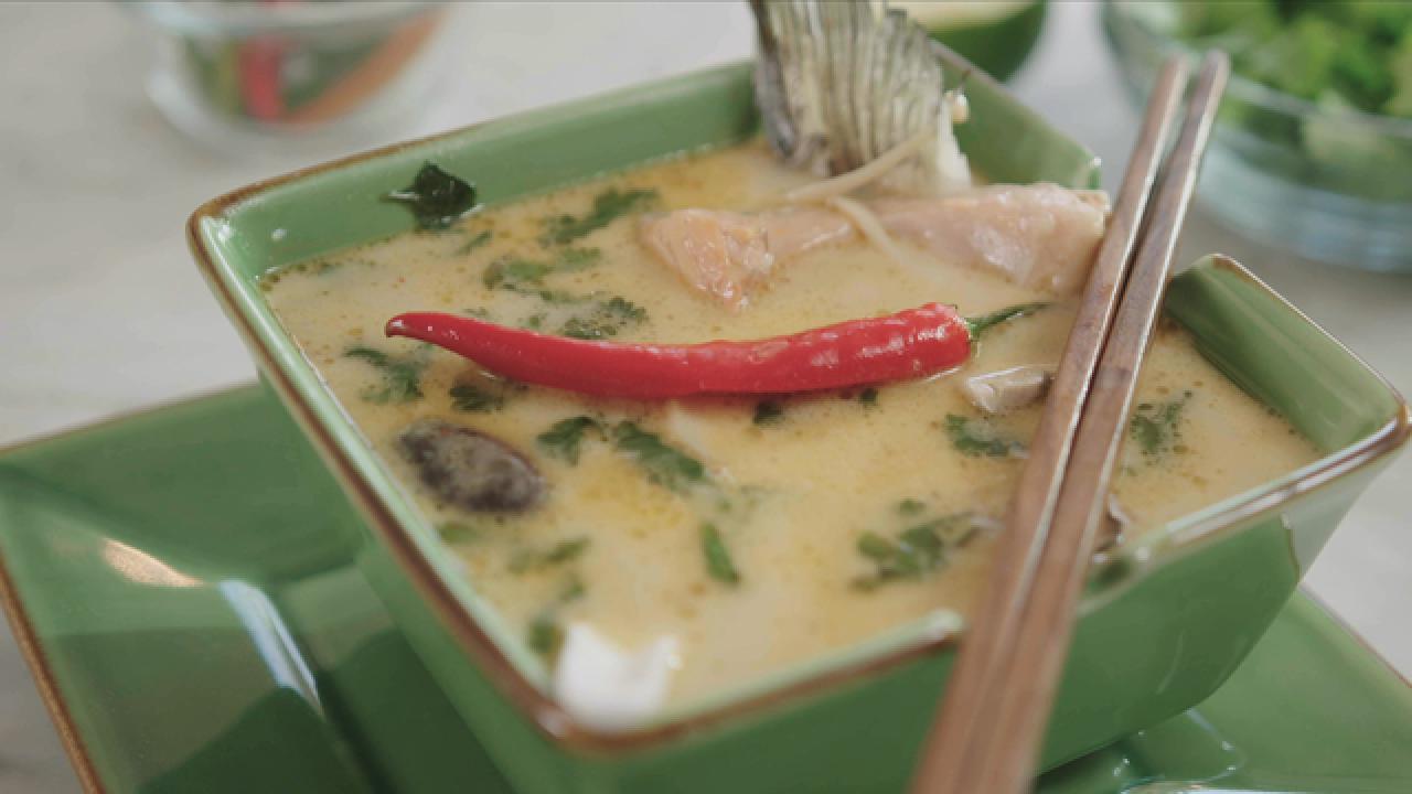Thai Coconut Salmon Soup
